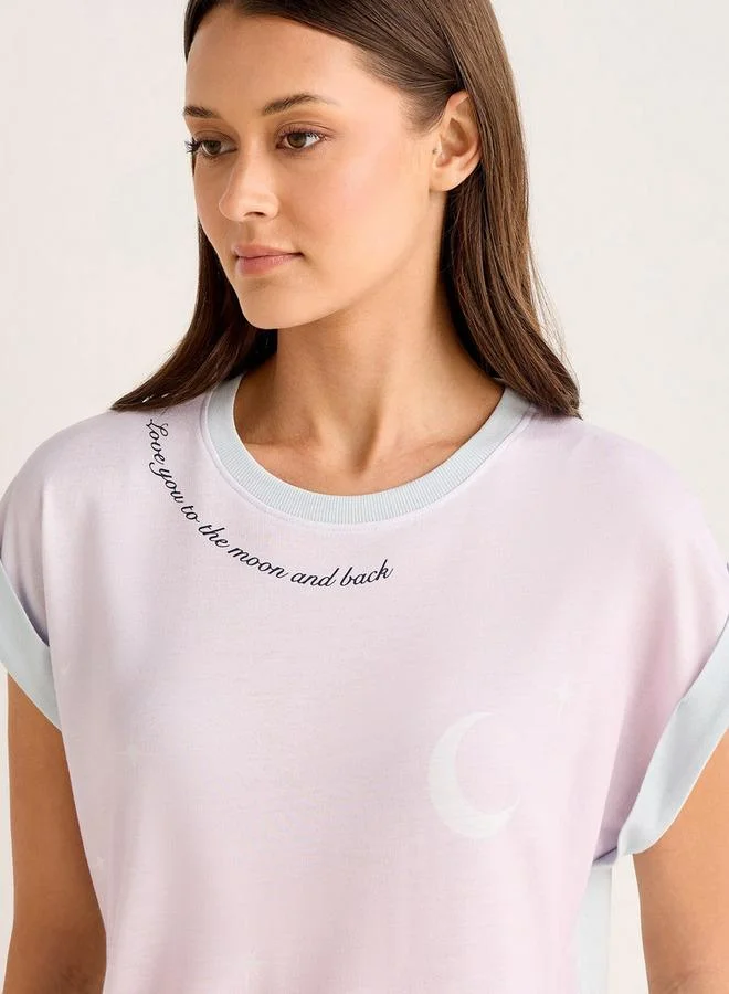 Splash FAV  Sleepshirt Extended Sleeve Care Bear Print for Women | Best Price UAE