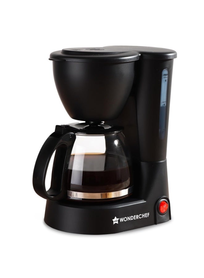 Wonderchef Swift Brew Coffee Machine for Home | 650W | Brew 6 Cups at a Time | Anti-Drip System | Keep Warm Plate | Borosilicate Glass Carafe | Compact Design | 2-Year Warranty - Image 1