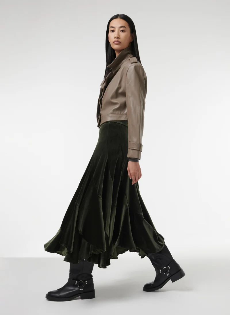 ليم سترة قصيرة من الجلد الاصطناعي