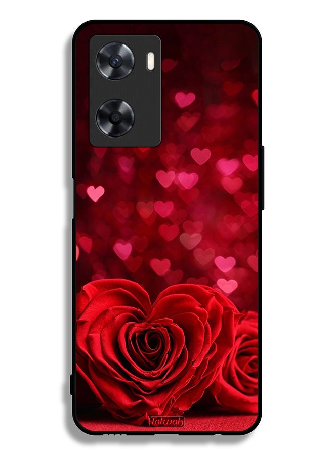 Tolwak Oppo A77s Protective Case Cover Heart Flowers Abstract Art - Image 2