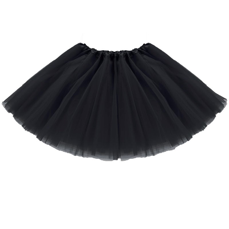 WINROLA Women's Black 4 Layered Tutu Skirt with Satin Lined Non-See-Through Dance Tutu for Teens, Adults & Halloween Costumes - Image 4