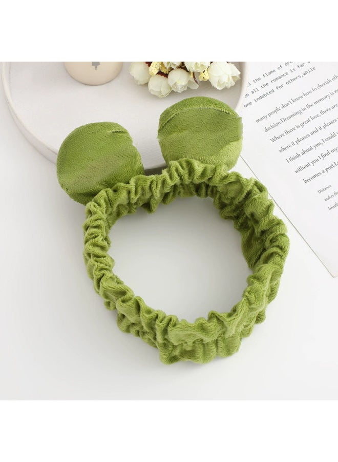 Generic Cute Cartoon Sad Frog Eye Mask Hair Band Hair Band Wash Face Headband Funny Hair Accessories Hot And Cold Dressing Shading Sleep-Specification:Eye Mask Ice Pack  - Image 3