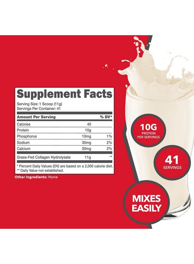 Ketologic Grass Fed Collagen Hydrolysate Powder (Unflavored) (1 LB) - 41 Servings, 11 G Collagen Per Serving, 10 G Protein Per Serving - Grass-fed Collagen Peptides - Image 2