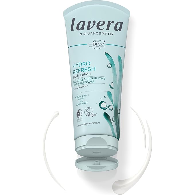 lavera Hydro Refresh Body Lotion - Moisturises 48 Hours - for Dry Skin - Refreshing - Vegan - Natural Cosmetics - 200 ml - Image 2
