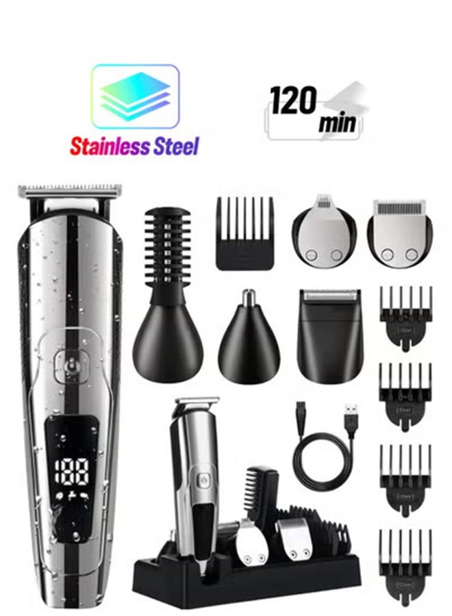 general Beard Trimmer for Men Electric Hair Clipper Cordless Mens Grooming 6 in 1 Kit, Hair Trimmer & Mustache Trimmer & Nose Hair Trimmer& Foil trimmer with Blade Waterproof USB Rechargeable & LED Display - Image 1