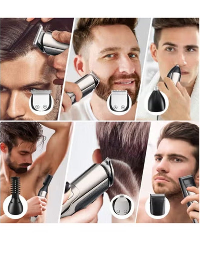 general Beard Trimmer for Men Electric Hair Clipper Cordless Mens Grooming 6 in 1 Kit, Hair Trimmer & Mustache Trimmer & Nose Hair Trimmer& Foil trimmer with Blade Waterproof USB Rechargeable & LED Display - Image 3