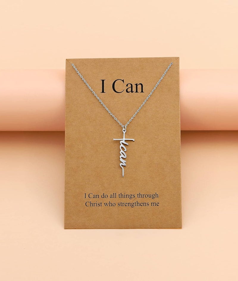 Lcherry Faith Cross Pendant Necklace for Women Religious Christian Jewelry Mother's Day Gifts for Women - Image 5