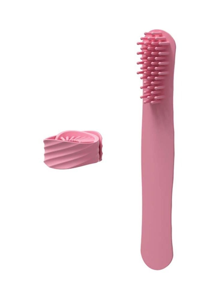 Excefore Silicone Hair Comb, Slap Bracelet Comb, Scalp Scrubber with Slap Bracelet, Silicone Slap Bracelet Scalp Massager, Hair Massage Comb Stylish, Unisex Slap Bracelet Hair Care Tool, Pink  - Image 1