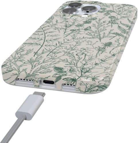 Casely iPhone 16 Pro Case | Sage Garden | Green Floral | Classic Ultra Slim Case Design | Compatible with MagSafe - Image 2