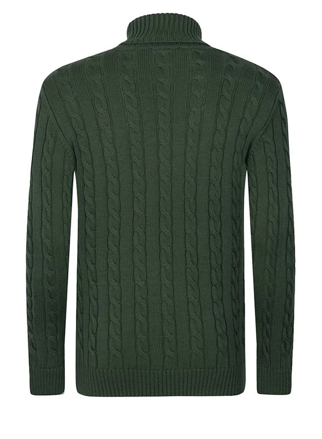فيليكس هاردي Cable Knit Turtleneck Pullover