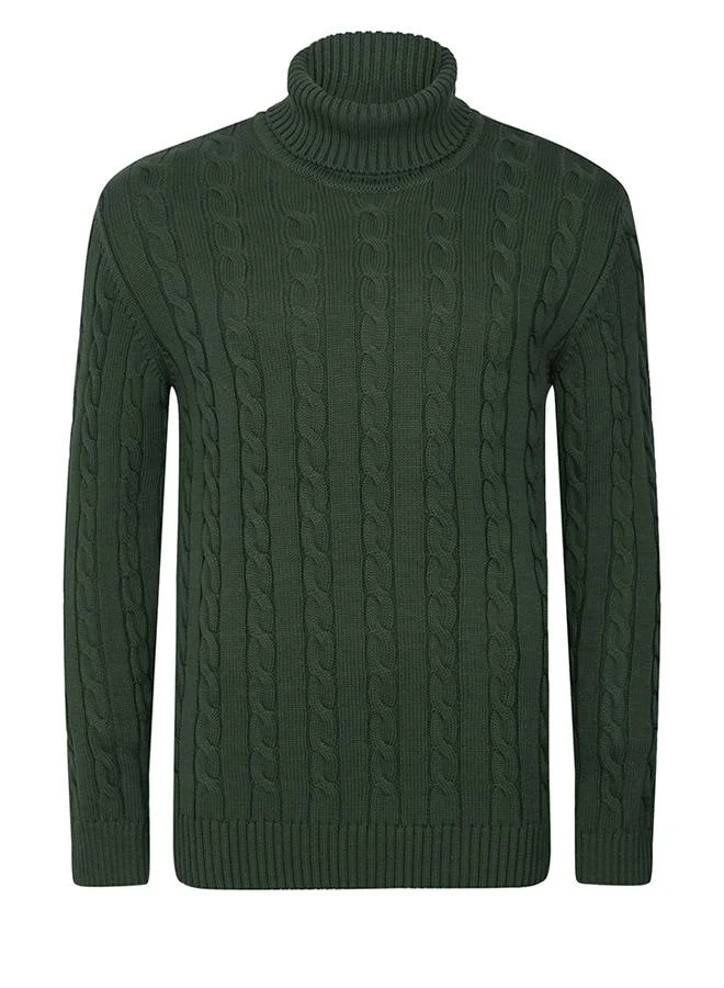 فيليكس هاردي Cable Knit Turtleneck Pullover