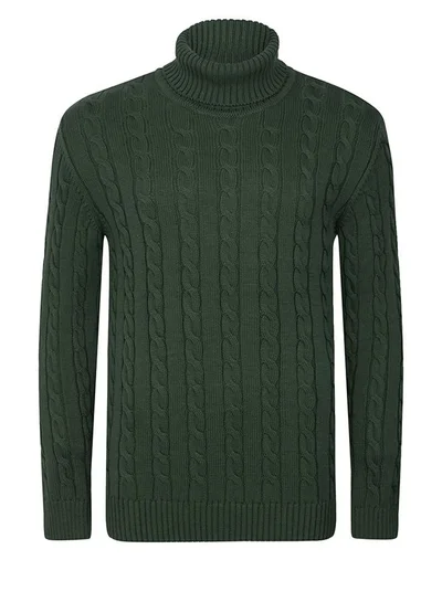 FELIX HARDY Cable Knit Turtleneck Pullover