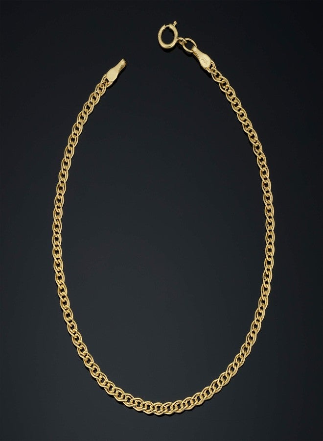 Kooljewelry 10k Yellow Gold Hollow Inner Link Bracelet (2.3 mm, 7 inch) - Image 2