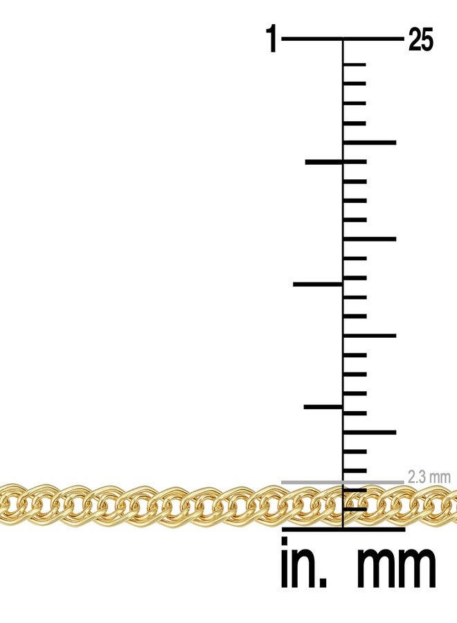 Kooljewelry 10k Yellow Gold Hollow Inner Link Bracelet (2.3 mm, 7 inch) - Image 4