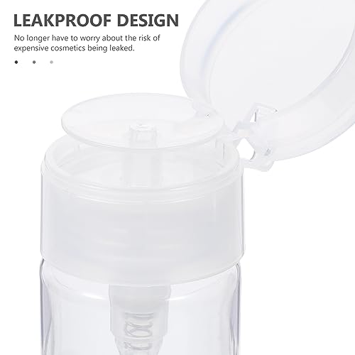 minkissy 2 Pack 3.4Oz Leakproof Petg Press Pump Dispenser Bottles Refillable Travel Containers for Cosmetics Micellar Water Nail Polish Remover - Image 5