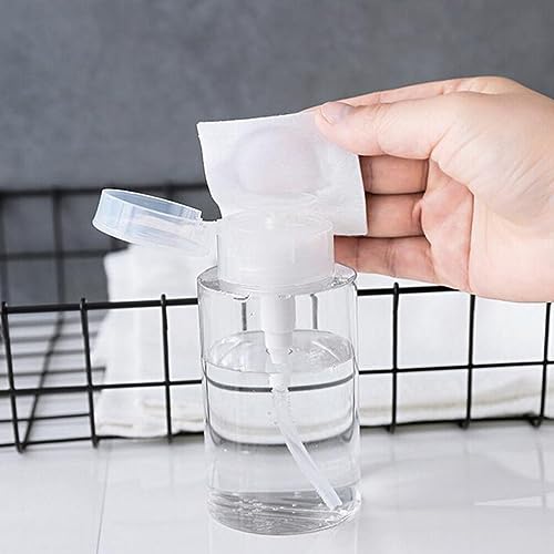 minkissy 2 Pack 3.4Oz Leakproof Petg Press Pump Dispenser Bottles Refillable Travel Containers for Cosmetics Micellar Water Nail Polish Remover - Image 3