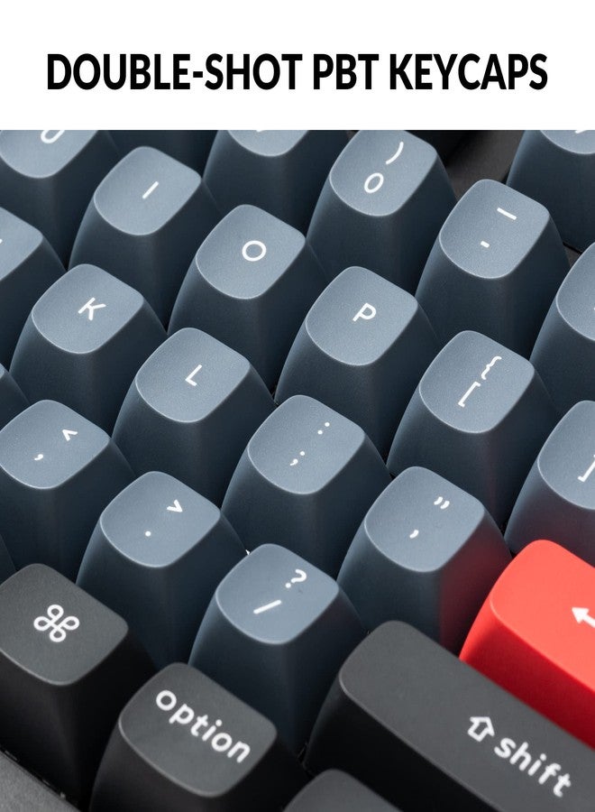 كيشرون لوحة مفاتيح ميكانيكية سلكية مخصصة من Keychron V6، كاملة الحجم، قابلة للبرمجة بتقنية QMK/VIA، مع مفتاح Keychron K Pro الأحمر القابل للتبديل السريع، متوافقة مع أنظمة Mac وWindows وLinux (أسود غير لامع - شفاف). - Image 4