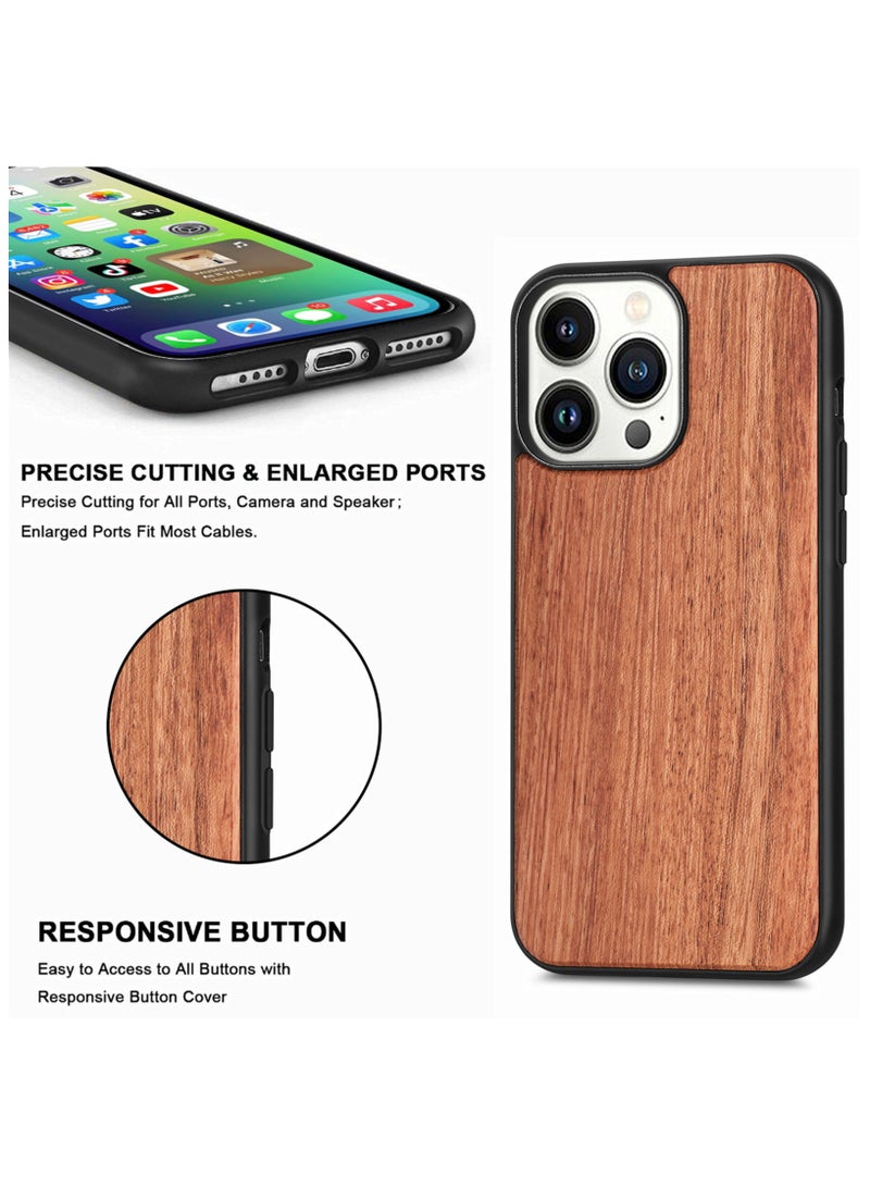YANCI For 16Pro mobile phone case, hand-carved high-end solid wood 16 pro mobile phone case, full of texture and stylish mobile phone case - Image 5