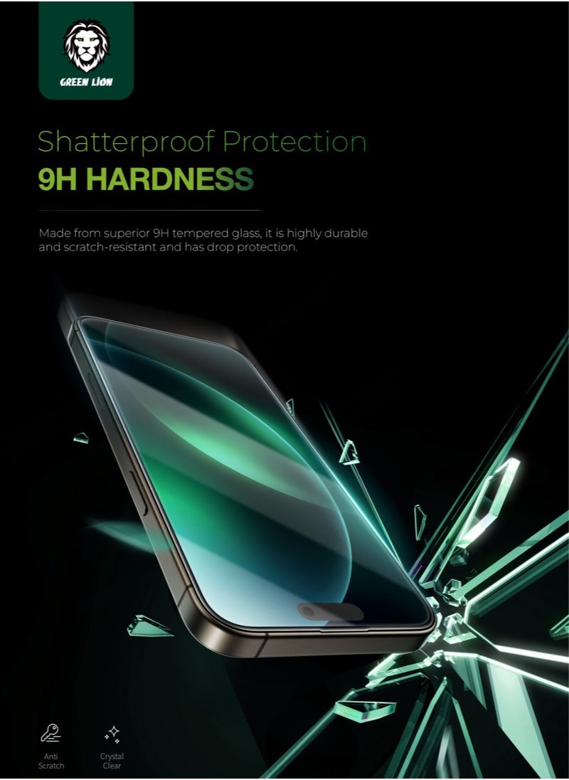 iPhone 16 Plus Screen Protector 9H Steve HD /Anti Scratch/Grease Resistance/Bubble Free/Anti Fingerprint - Clear