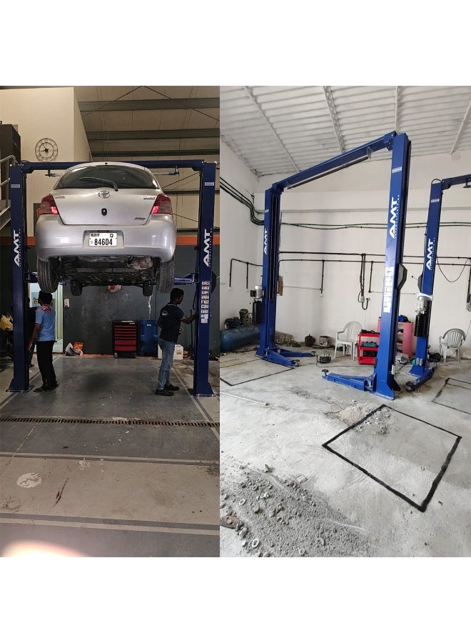 AMT Automax Tools 4500 Hydraulic Hoist Lift – 4.5 Ton 2 Post Car Lift with RAM Cylinders, Adjustable Top Bar, Door Protection & Automatic Arm Locking | Heavy-Duty Garage Lift for SUVs & Sedans - Image 2