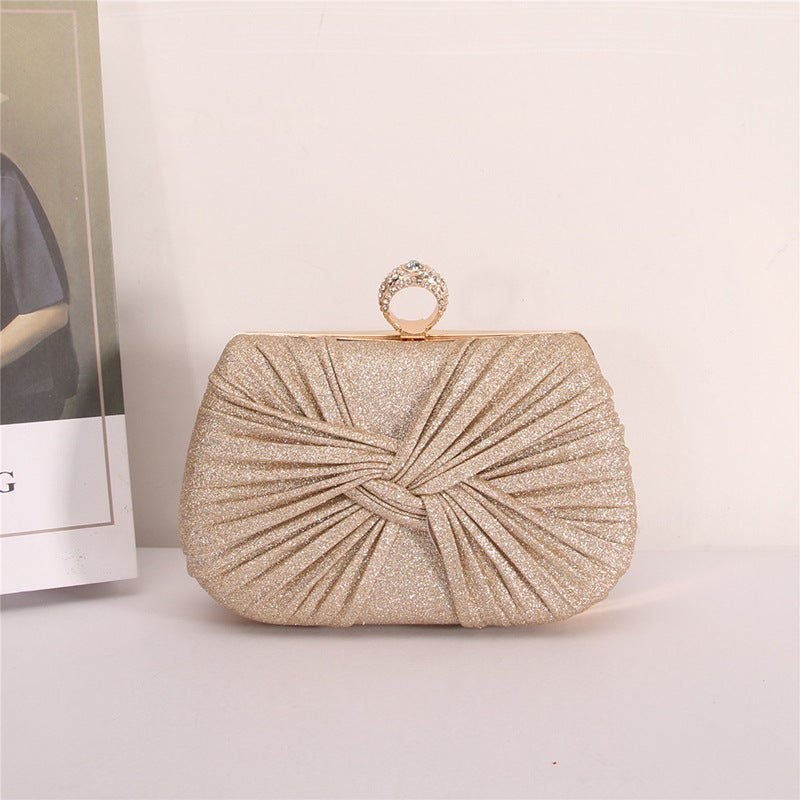 Elegant Evening Pleated Clutch Bag - Image 2