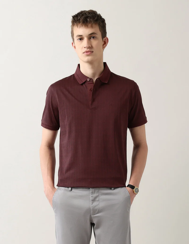 Geometric Printed Night Is Young Polo Shirt