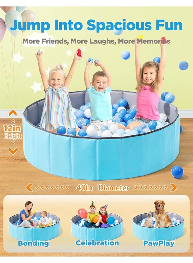 YelaJoy Baby Ball Pool - Folding Portable Ball Pool, Double Oxford Cloth, Kids Baby Outdoor Indoor Ball Pool Game - Image 2