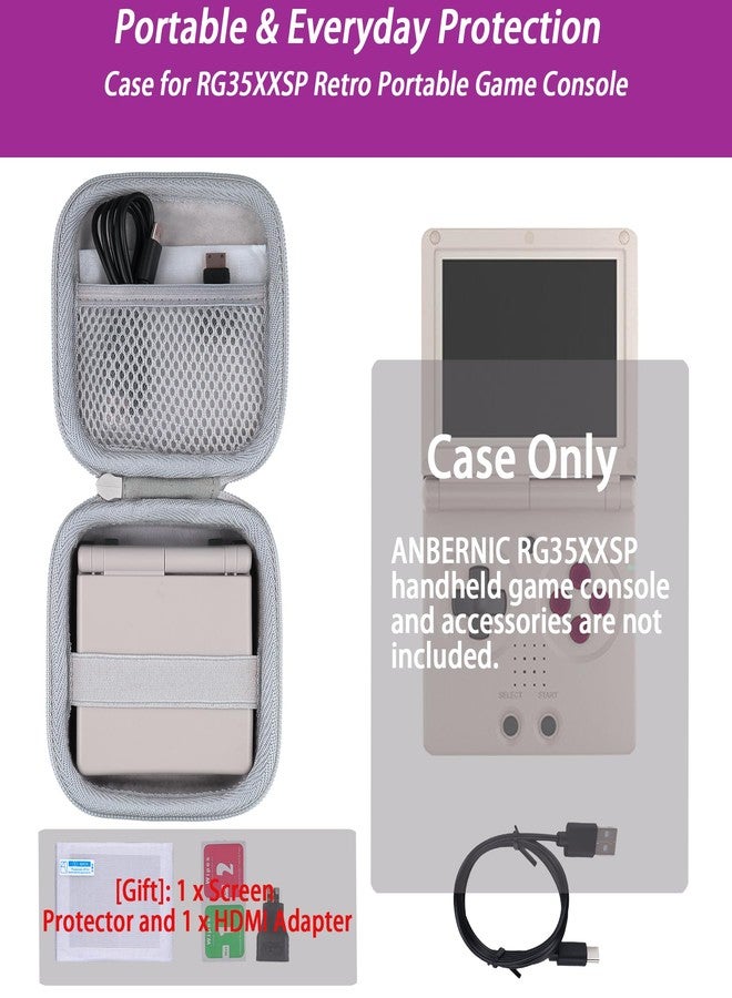 khanka Hard Travel Case Replacement for RG35XXSP Flip Portable Flip Retro Handheld Game Console,Case Only. (White) - Image 3