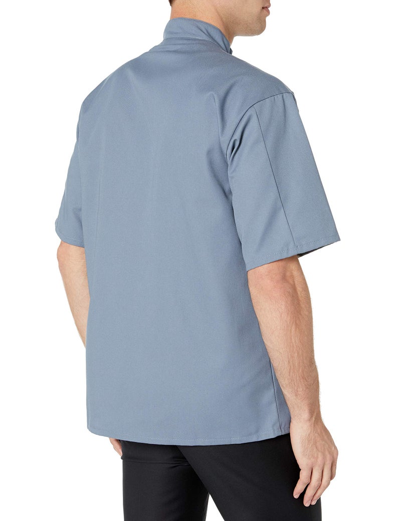 Uncommon Threads womens South Beach Chef Coat Short Slvs Shirt, Steel, Large US - Image 2