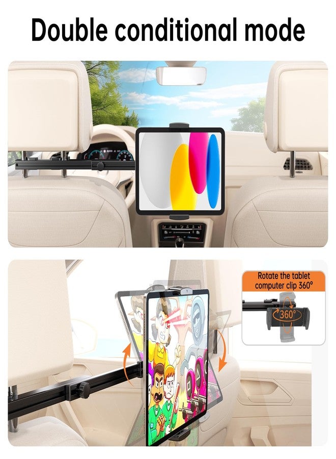 teefeet Headrest Tablet Holder for Car Accessories, Crafted from aircraft-grade aluminum，Universal Car Tablet Mount with 22'' Extendsion Arm Car Seat Mount for iPad, Galaxy, Fire HD or 4.7-12.9” Tablets - Image 4