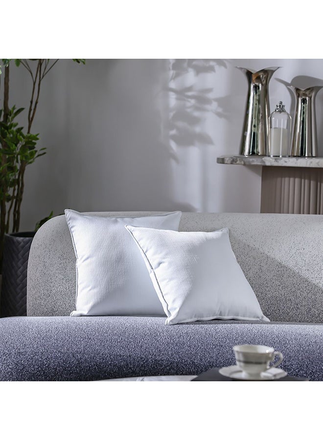 DANUBE HOME Danube Home Meadow Cushion Cover Set of 2 - White - 45x45 cm | Polyester Couch Pillow Cover For Living Room, Bed Room  - Image 4