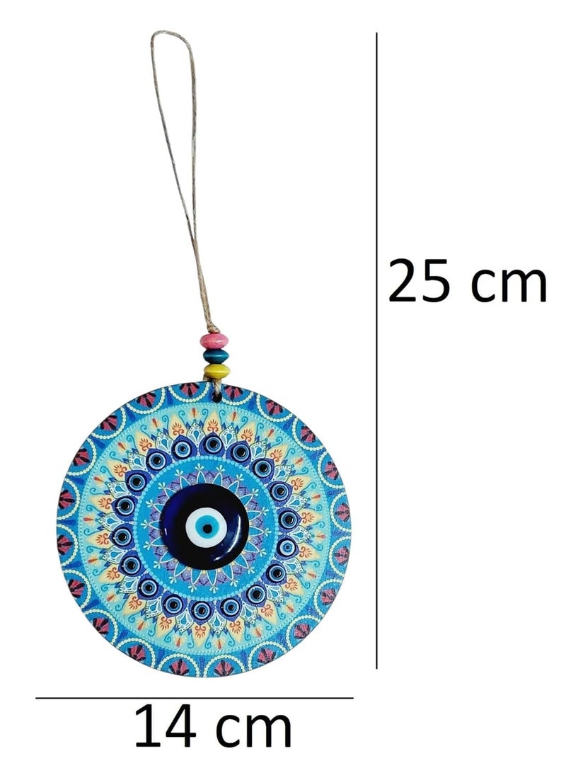 ARTISKRITI Evil Eye Hanging for Home Entrance Door Decoration, Mandala Nazar Battu for Home Protection, Good Luck Charm and Prosperity, Housewarming Gift - Image 2