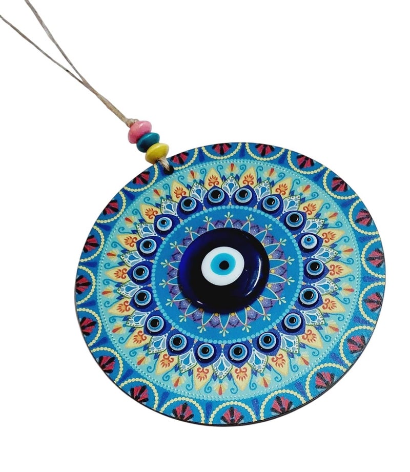 ARTISKRITI Evil Eye Hanging for Home Entrance Door Decoration, Mandala Nazar Battu for Home Protection, Good Luck Charm and Prosperity, Housewarming Gift - Image 3