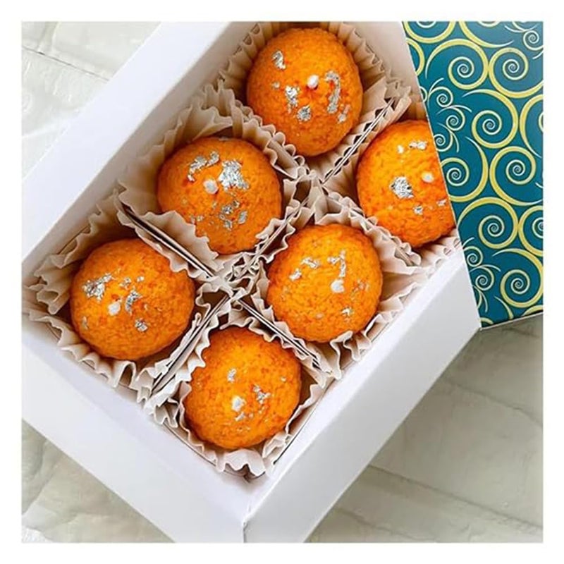 Kaameri Bazaar شموع لاددو موتيشور من كامياري بازار - طقم هدايا ديوالي - عبوة من 6 شموع زينة ديوالي - Image 1