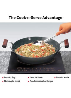 Hawkins Futura Hard Anodised Deep-Fry Pan 3.75 L, 30 cm, 4.06 mm Induction Compatible Base  - Image 4