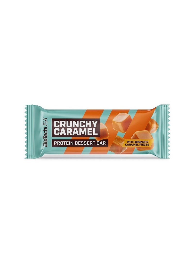 BioTechUSA Protein Dessert Bar 50g, pack of 20 | CRUNCHY CARAMEL | Gluten and palm oil free protein bar - Image 1