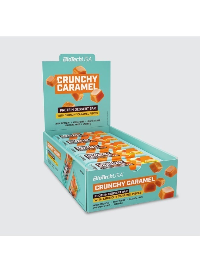 BioTechUSA Protein Dessert Bar 50g, pack of 20 | CRUNCHY CARAMEL | Gluten and palm oil free protein bar - Image 2