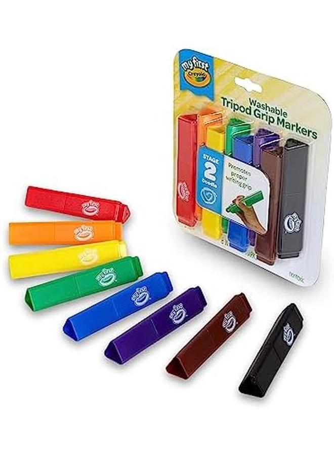 Crayola My First Tripod Washable Markers For Toddlers 8Ct - Image 3