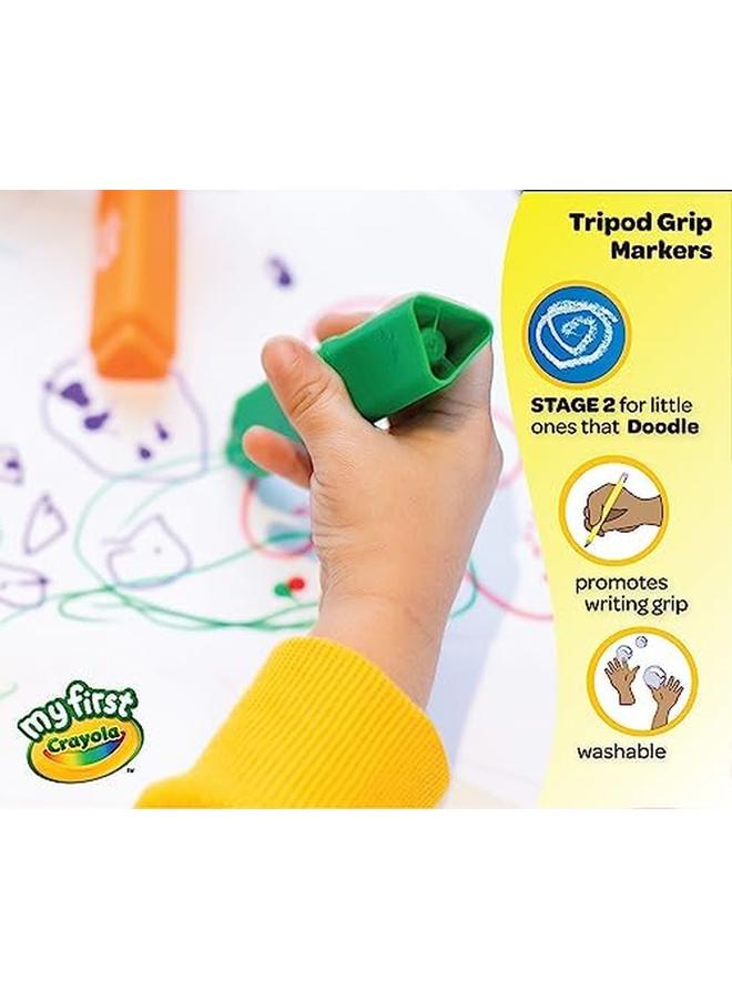 Crayola My First Tripod Washable Markers For Toddlers 8Ct - Image 4