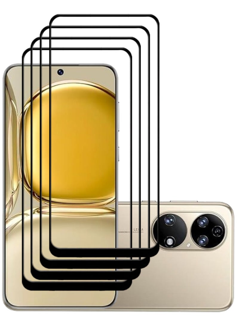 ACLIX 4 Pieces Antistatic ESD Dustproof Premium Quality High Definition Tempered Glass Screen Protector Designed For Huawei P50 - Image 1