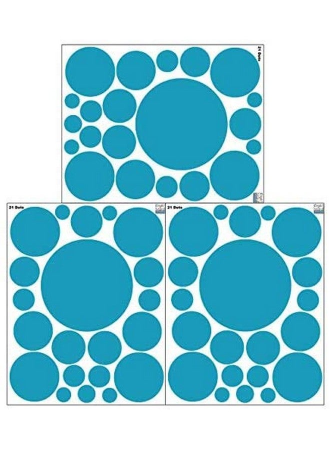 JURUOXIN Polka Dot Wall Decals Girls Room Wall Decor Stickers Wall Dots Vinyl Circle Peel & Stick Diy Bedroom Playroom Kids Room Baby Nursery Toddler To Teen Bedroom Deco Pack Of 84 (Sky) - Image 5