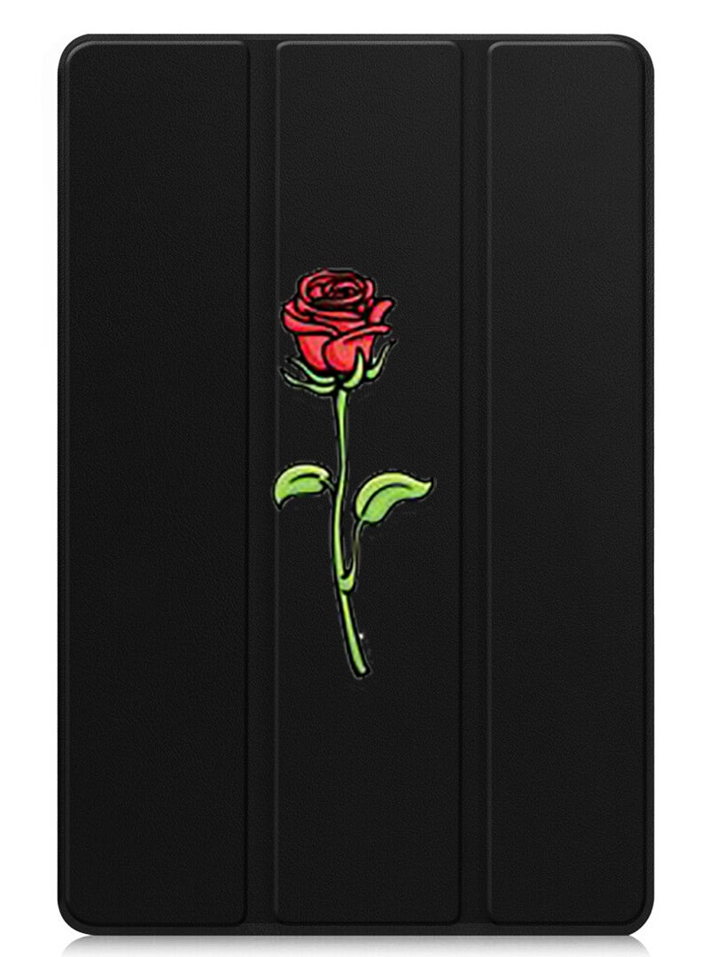 Theodor Protective Flip Case For Apple iPad Pro 13 (2024) With Trifold Stand Auto Wake Sleep Shockproof Cover Rose - Image 1