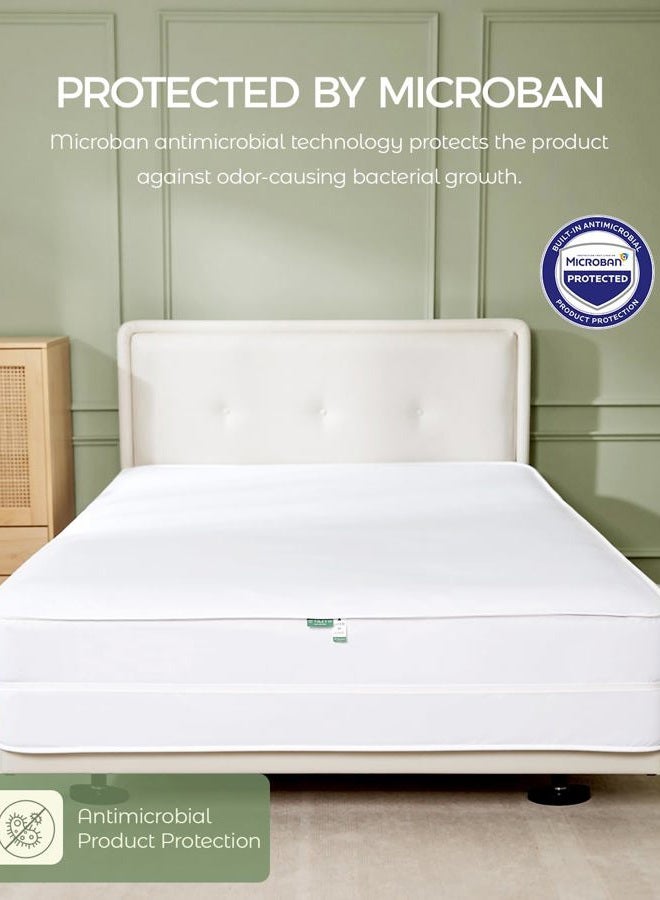 FAUNNA Zippered Mattress Encasement, 100% Cotton Bed Bug and Dust Mite Proof Mattress Protector, Hypoallergenic, Antibacterial Protection, Noiseless Zipper, Six-Sided Cover (Queen 16" Deep) - Image 4