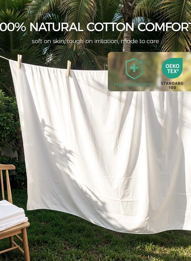 FAUNNA Zippered Mattress Encasement, 100% Cotton Bed Bug and Dust Mite Proof Mattress Protector, Hypoallergenic, Antibacterial Protection, Noiseless Zipper, Six-Sided Cover (Queen 16" Deep) - Image 5