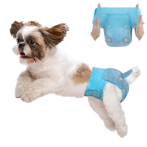 Dono Dog Diapers Female-40PCS, Disposable Pull Up Stretchy Waist Wraps for Female Puppy Dogs in Heat Period, Super Absorbent 360° Leak-Proof Doggie Puppy Diaper for Training Dog Incontinence - Image 1