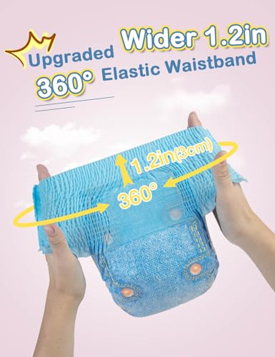 Dono Dog Diapers Female-40PCS, Disposable Pull Up Stretchy Waist Wraps for Female Puppy Dogs in Heat Period, Super Absorbent 360° Leak-Proof Doggie Puppy Diaper for Training Dog Incontinence - Image 2