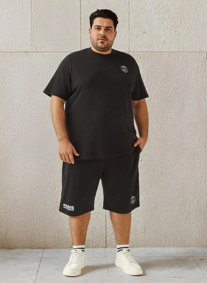 ماكسيم Plus Size Paris Saint Germain Print T-shirt