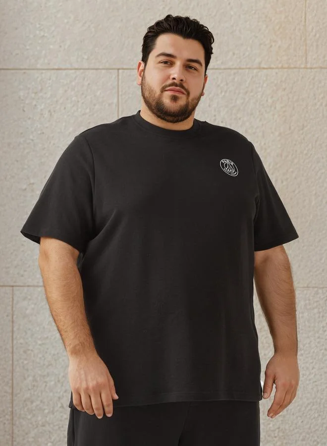 ماكسيم Plus Size Paris Saint Germain Print T-shirt