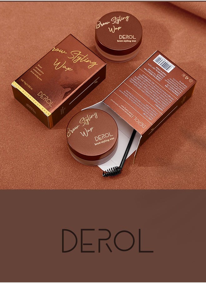 ديرول - مجموعة صابون الحواجب قطعة واحدة، جل صابون تصفيف الحواجب، كريم تشكيل الحواجب مقاوم للماء يدوم طويلاً، جل شمع لتصفيف الحواجب لتحديد شكل الحواجب الطبيعية - Image 1