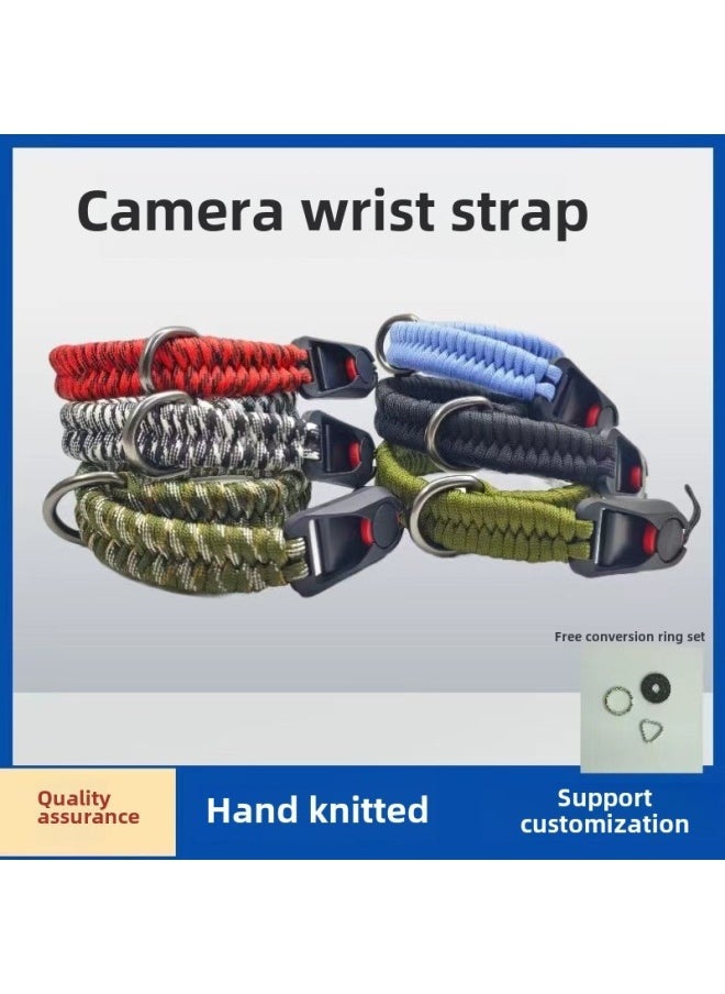 Quick Release Buckle Camera Strap Woven Camera Hand Rope SLR Micro Single Camera Camera Rope-Color:Black - Image 3